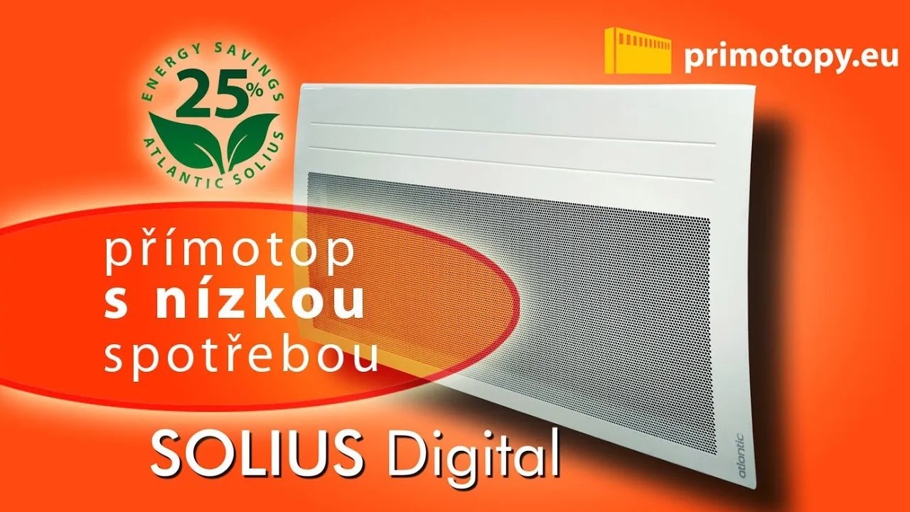 Elektrické sálavé přímotopy SOLIUS Digital - elektrický konvektor se sálavou složkou