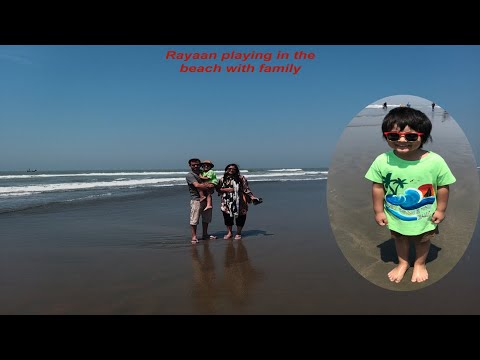 Family fun trip to Cox's Bazar and Rayaan playing in the beach.... #kids #beach #sea #play