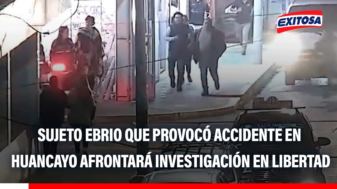 🔴🔵Hombre ebrio que provocó accidente vehicular en el centro de Huancayo quedó en libertad
