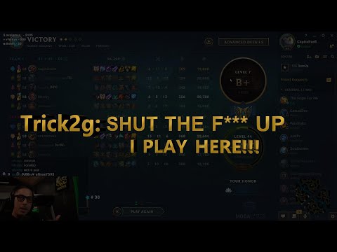 Trick2g FLAMING His Team / BOOMER RAGE #trick2g #leagueoflegends #boomer