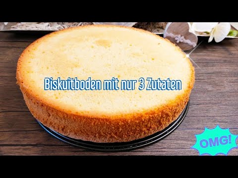 Simple sponge cake base, recipe with only 3 ingredients, moist and super quick