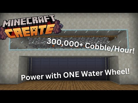 |Updated| How to Make a SUPER Efficient Cobblestone Farm Using the Create Mod in Minecraft