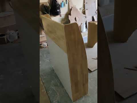 4 Shelves Wood Brown Magazine Rack