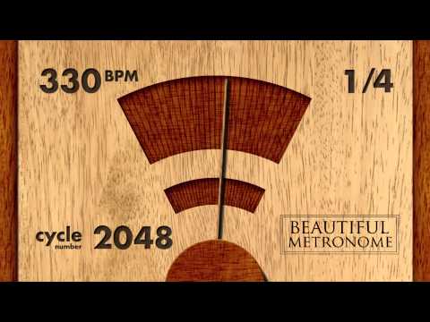330 BPM 1/4 Wood Metronome HD