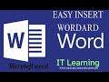 How to insert WordArd in Microsoft word document