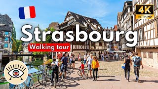 Strasbourg, France [4K] 🎄✨ Walking tour with subtitles! - Alsace - CHRISTMAS MARKETS