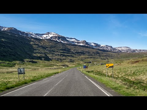 Iceland Scenic Drive 4K | Seyðisfjörður to Hengifoss, The Red-Layered Waterfall