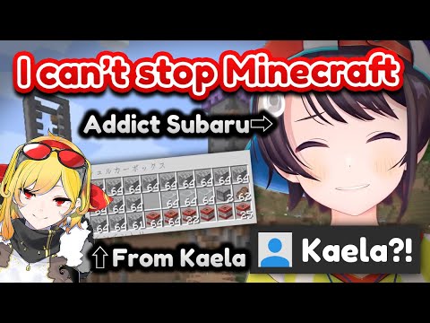 Minecraft Addict SUBARU "Playing Minecraft with KAELA is too much fun" [ HololiveClips/English Sub ]