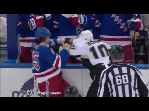 Tanner Glass vs Arron Asham Jan 20, 2013
