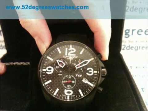 TORGOEN T16302 Carbon Fibre Watch