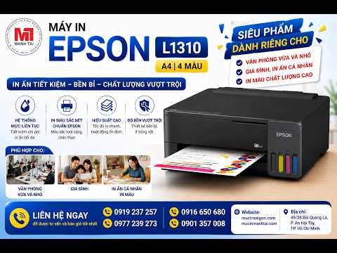 🖨️ Epson EcoTank L1310 – Máy in màu A4 thế hệ mới thay thế Epson L1210