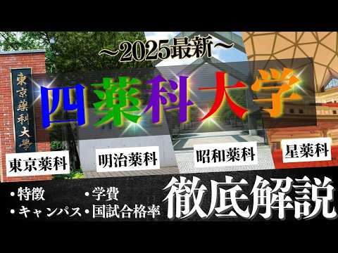 薬学科 【四薬科大学志望者必見】2025年最新版！各大学の特徴をわかりやすく徹底比較！