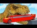 LONG CARS vs DINOSAURS in Teardown