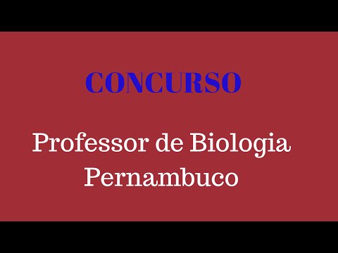 Concurso da Secretaria de Educação de Pernambuco para professor de biologia