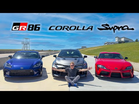 2025 Toyota GR86 vs GR Corolla vs GR Supra - Best (First) Track Car?
