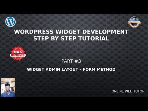 Wordpress Widget Development Beginner Tutorials Step by Step 3 Widget Admin Layout Form Method
