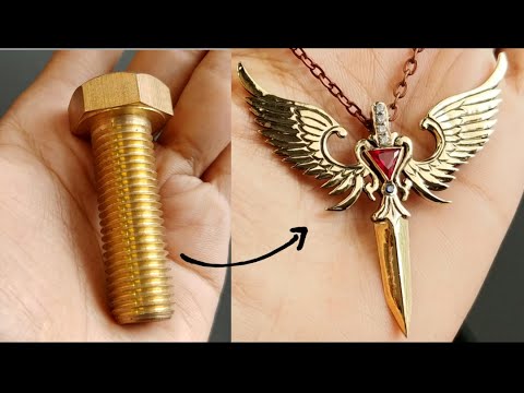 i turn a bolt into pendant - unique handmade jewelry ideas