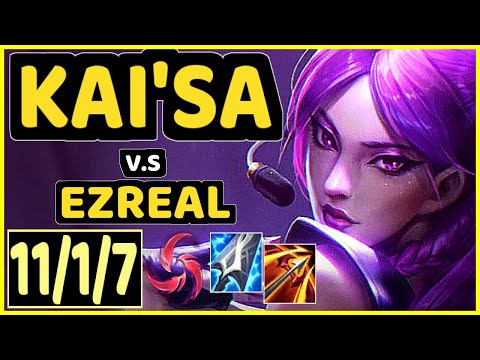 WAYNE (KAI'SA) vs EZREAL - 11/1/7 KDA BOTTOM ADC GAMEPLAY - KR Ranked DIAMOND