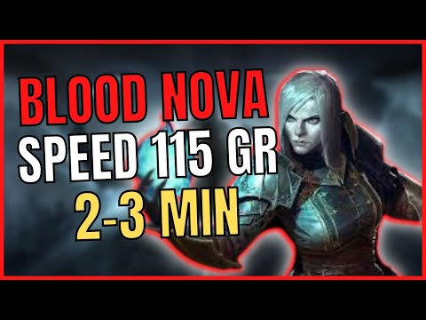 Season 28 Blood Nova Necro Build Guide Speed GR 115 2-3 Minutes Trag'Oul's Diablo 3 Reaper of Souls