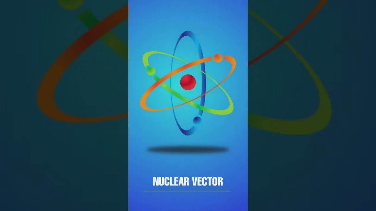 Atom Vector In illustrator. #short