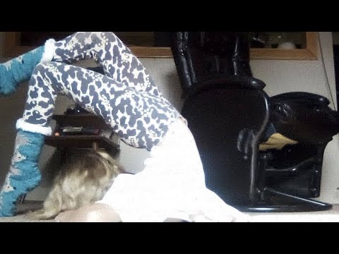 Doing some contortion!