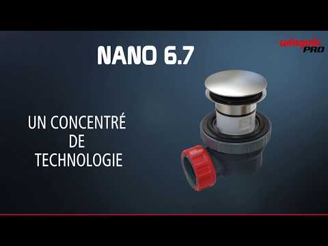 Bonde et siphon de lavabo ultra compact - Nano 6.7 pour lavabo bonde D.32 mm Quick-Clac bonde 100 mm - Wirquin Pro - 30721244