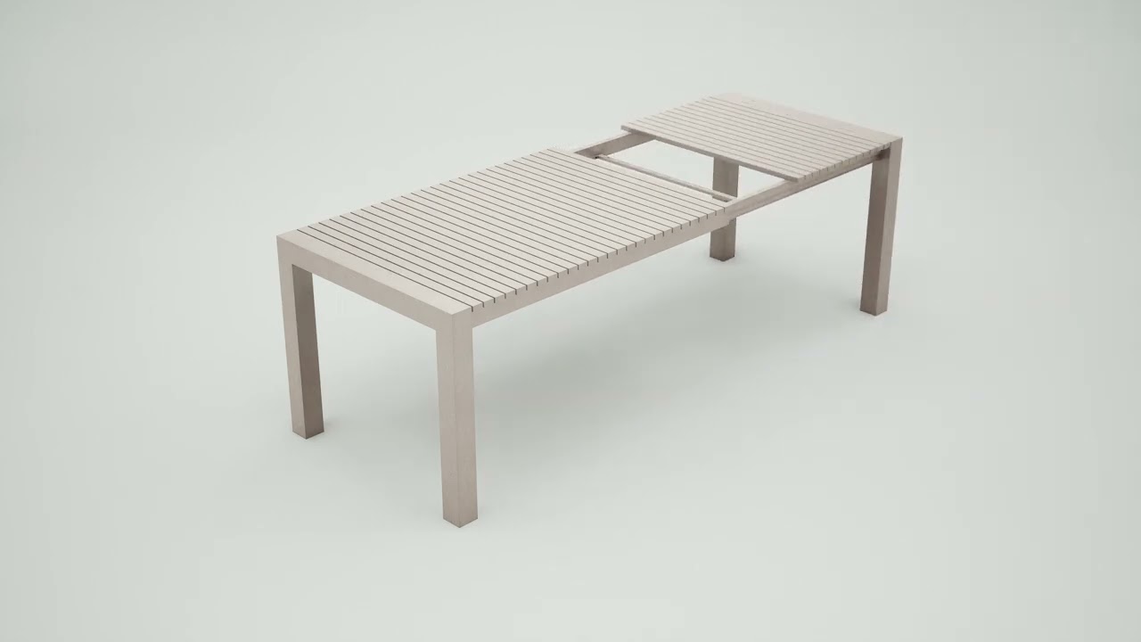 6 Seater Beige Aluminium Extendable Garden Dining Set with Rope Chairs