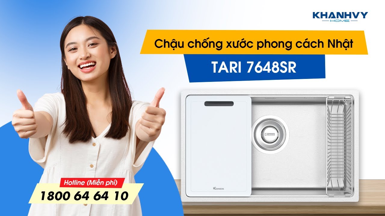 Chậu rửa bát chống xước Konox TARI 7648SR