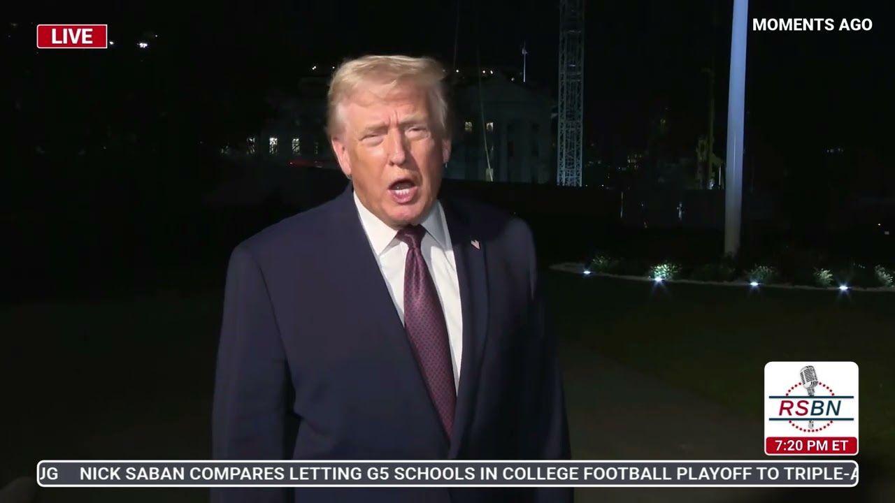 WATCH: President Trump Talks to the Press Before Boarding Marine One - 12/19/25