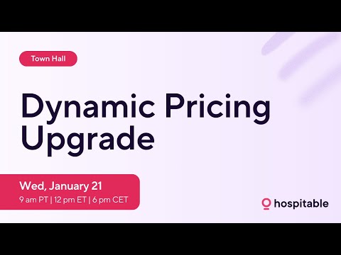Dynamic Pricing Upgrade - Hospitable Town Hall, January 21, 2026