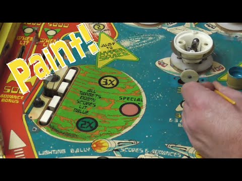 Bubba Shot The Pinball #2 - Repairing The Playfield 1979 Bally STAR TREK Machine - Paint Not Bad?