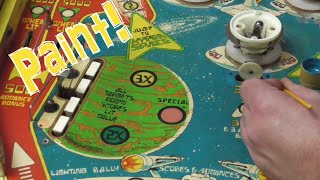 Bubba Shot The Pinball #2 - Repairing The Playfield 1979 Bally STAR TREK Machine - Paint Not Bad?
