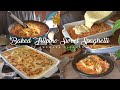 BAKED FILIPINO SWEET SPAGHETTI | Making Baked Spaghetti With Mushroom Cheese Sauce | Home Cooking