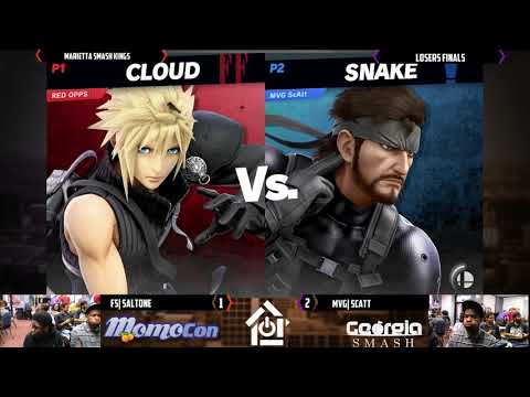 Marietta Smash Kings 4/13/19 -FS| SaltOne(Y. Link/Cloud) VS MVG| ScAtt(Megaman/Snake)- Losers Finals