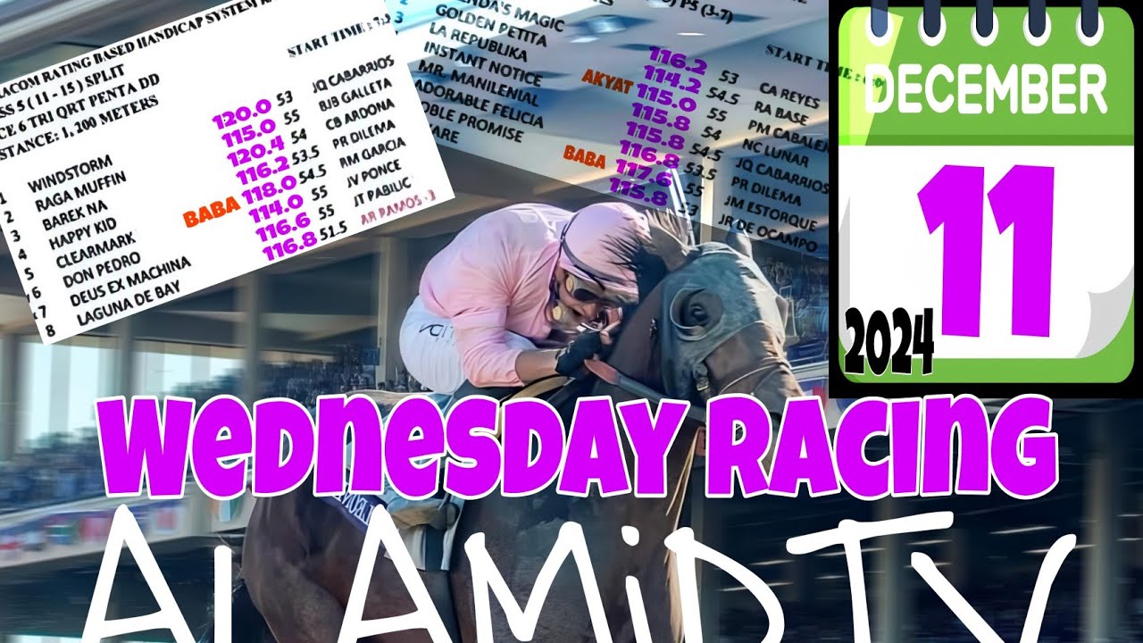 ALAMiDTV sariling giya at analisa | Wednesday racing - December 11, 2024 | 7 races 5pm starts.