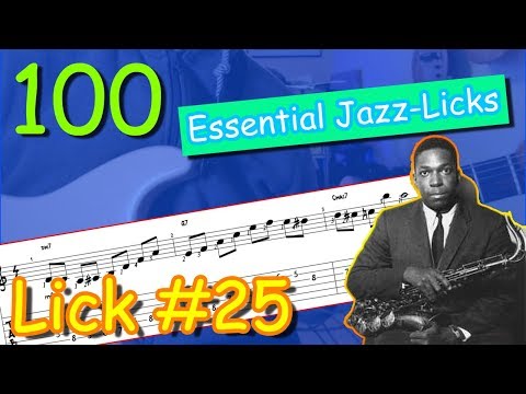 100 essential jazz-licks - lick #25 (guitar lesson with tablature)
