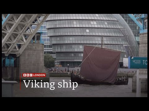 Viking ship sails into London after 2 year voyage (UK) 27/Aug/2025