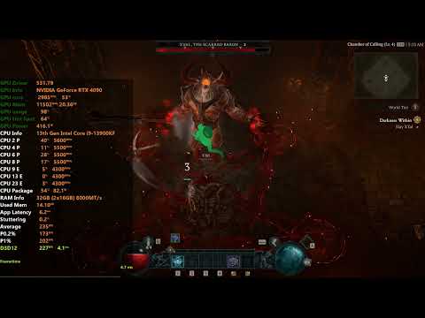 Diablo 4 performance 4k DLSS 2 3 on off rtx 4090 13900k