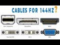 HDMI, DisplayPort, DVI, VGA:  Which Cable Do You Need For 144Hz?