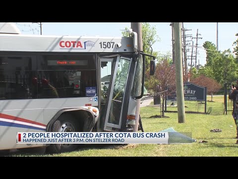 Two people hospitalized after COTA bus crash