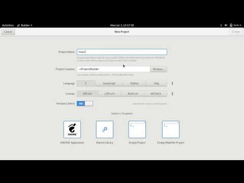 Trying Vala with GNOME Builder 3.28.3 & Glade 3.22.1