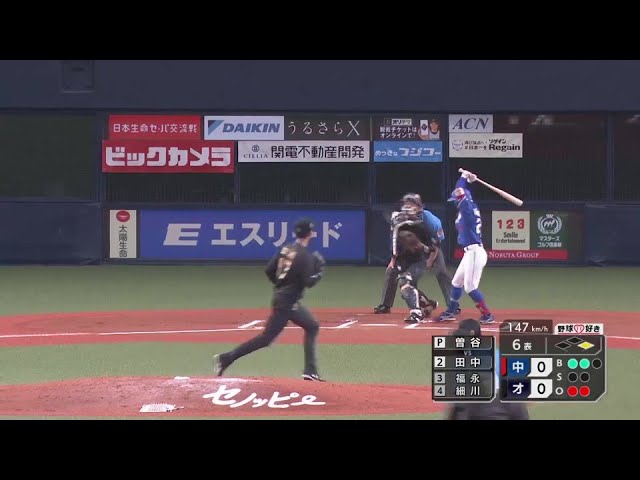 【6回表】捕ってから素早い送球でアウトに!! バファローズ・若月健矢が2塁盗塁を阻止!! 2024年6月2日 オリックス・バファローズ 対 中日ドラゴンズ