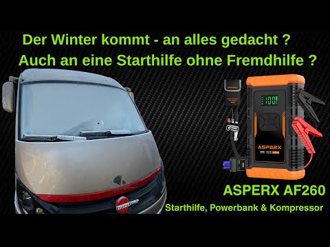 Jump start without outside help!? ASPERX AX260 Jump Starter, Powerbank & Compressor helps in seco...