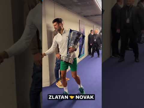 Zlatan Ibrahimovic with Novak Djokovic after the triumph at the Final 💥 #shorts #tennis #djokovic