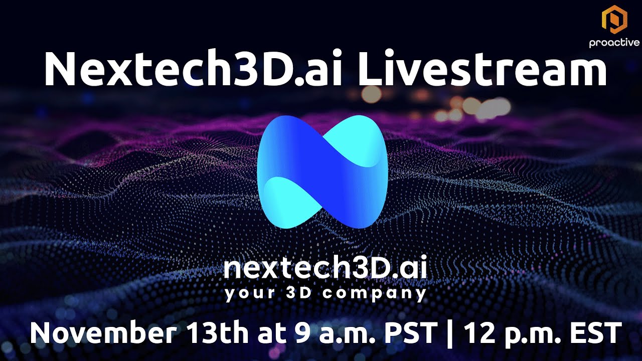 Nextech3D.ai Livestream Event Unveils AI Photography Studio for E-commerce