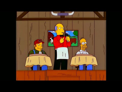 THE SIMPSONS - "Homer Does a Food Challenge at a Steak Restaurant" - 1999