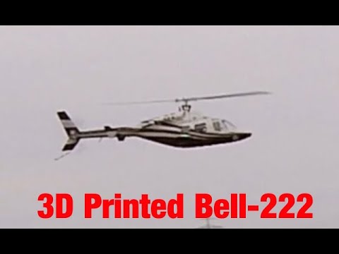 3D printed Bell-222 Helicopter for T-Rex 450 RC #helicopter #aviation #diy #printed