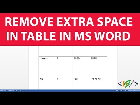 How to Remove Extra White Space in Table in Microsoft Word