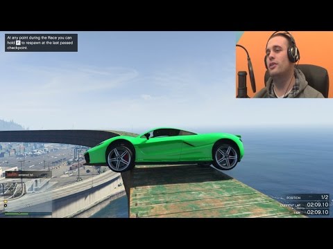 Skacemo na zgradu i voznja po WALLRIDE! GTA V TRKE ONLINE