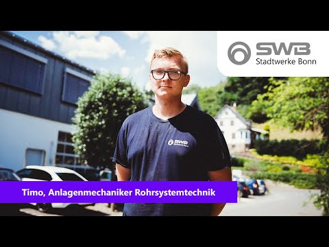 Timo als SWB-Auszubildender zum Anlagenmechaniker in Adenau